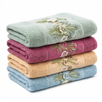 ✨ طقم فوط مطرزة – 3 قطع (55*110) ✨