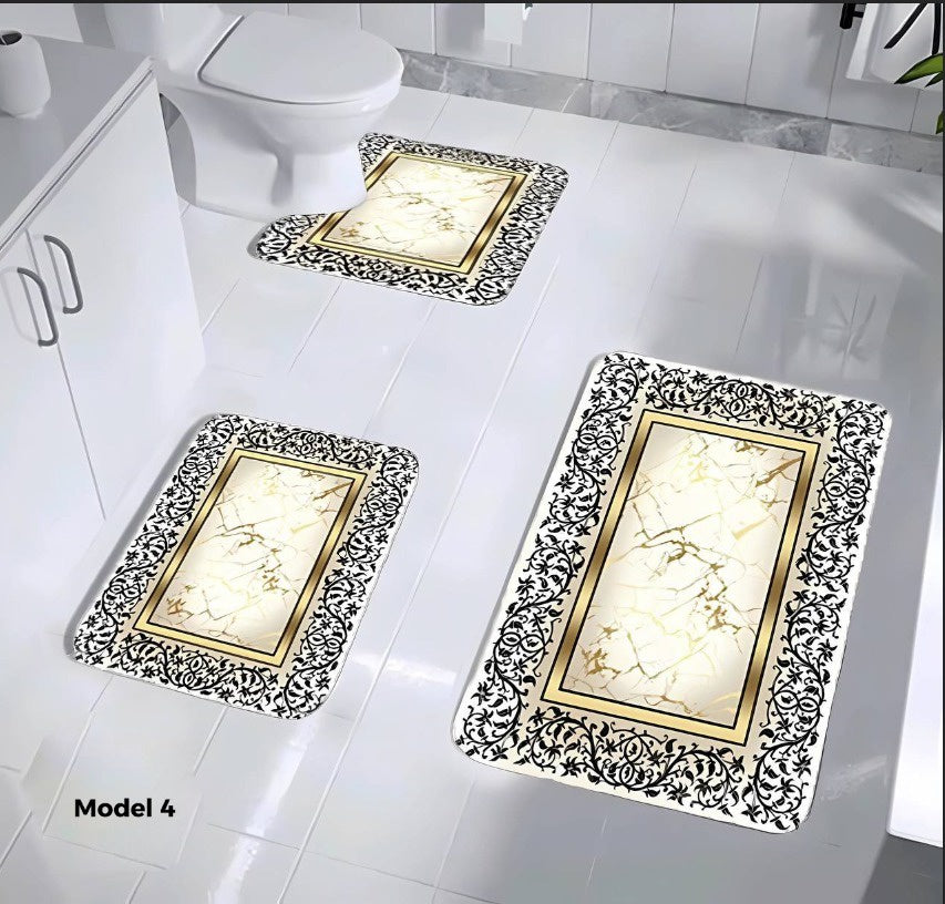 طقم تواليت 3 قطع مانع للانزلاق