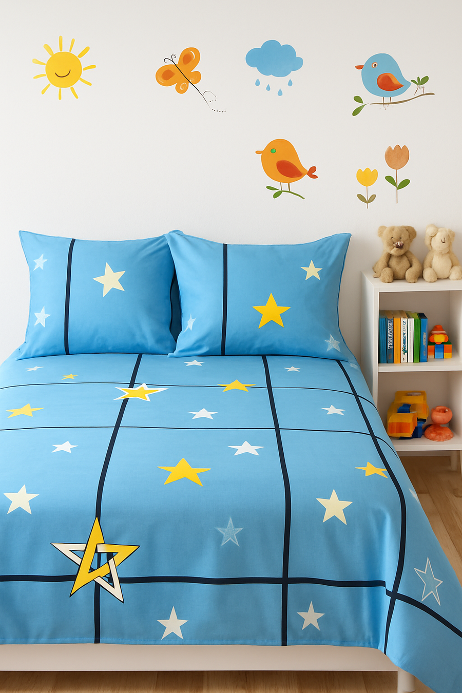 ملاية سرير أطفال مطبوعة – قطن ناعم - Star