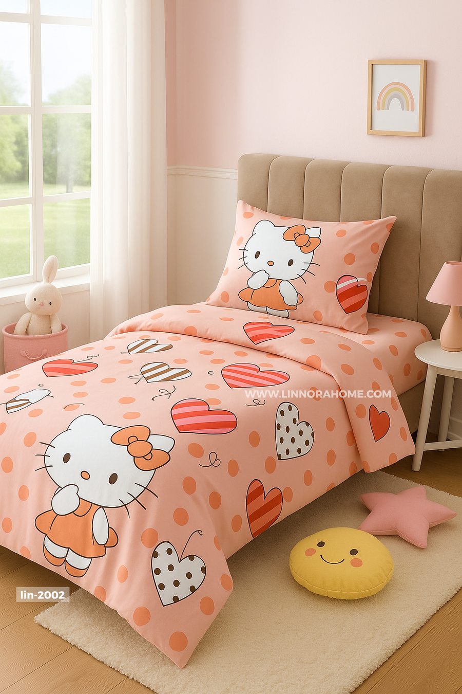 ملاية سرير مطبوعة – قطن ناعم 100% -kitty